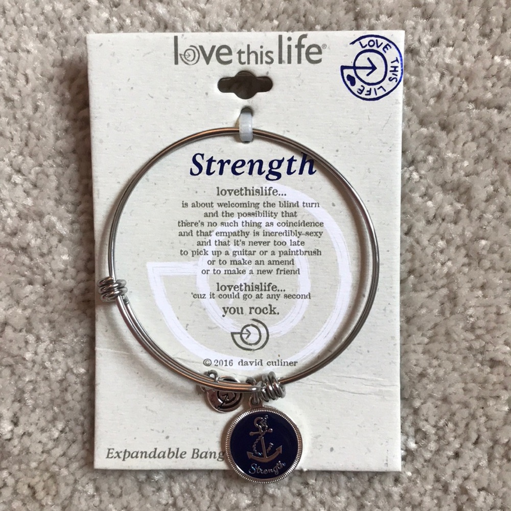 NWT love this life strength bangle bracelet